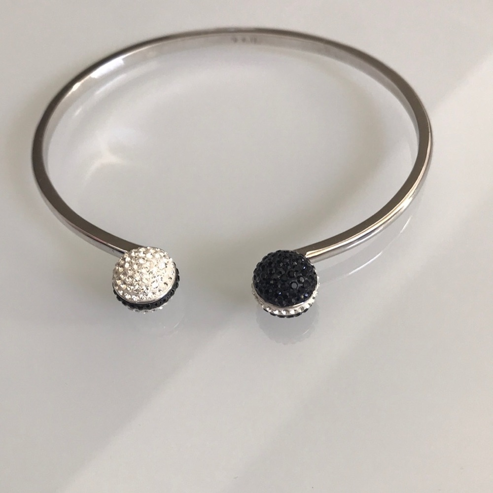 Authentic Silver Abs Black Crystals Swarovski Set - image 3